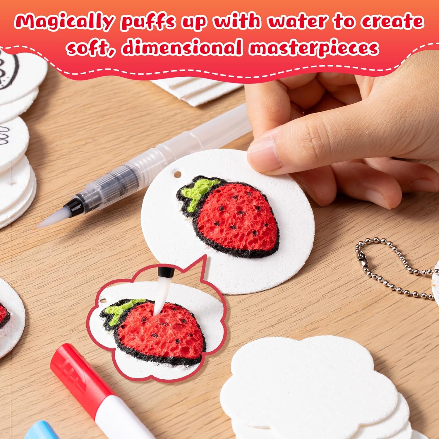 Thumbnail 2 de EXTSUD Lot de 68 peintures magiques en mousse 3D pour enfants – kit créatif complet