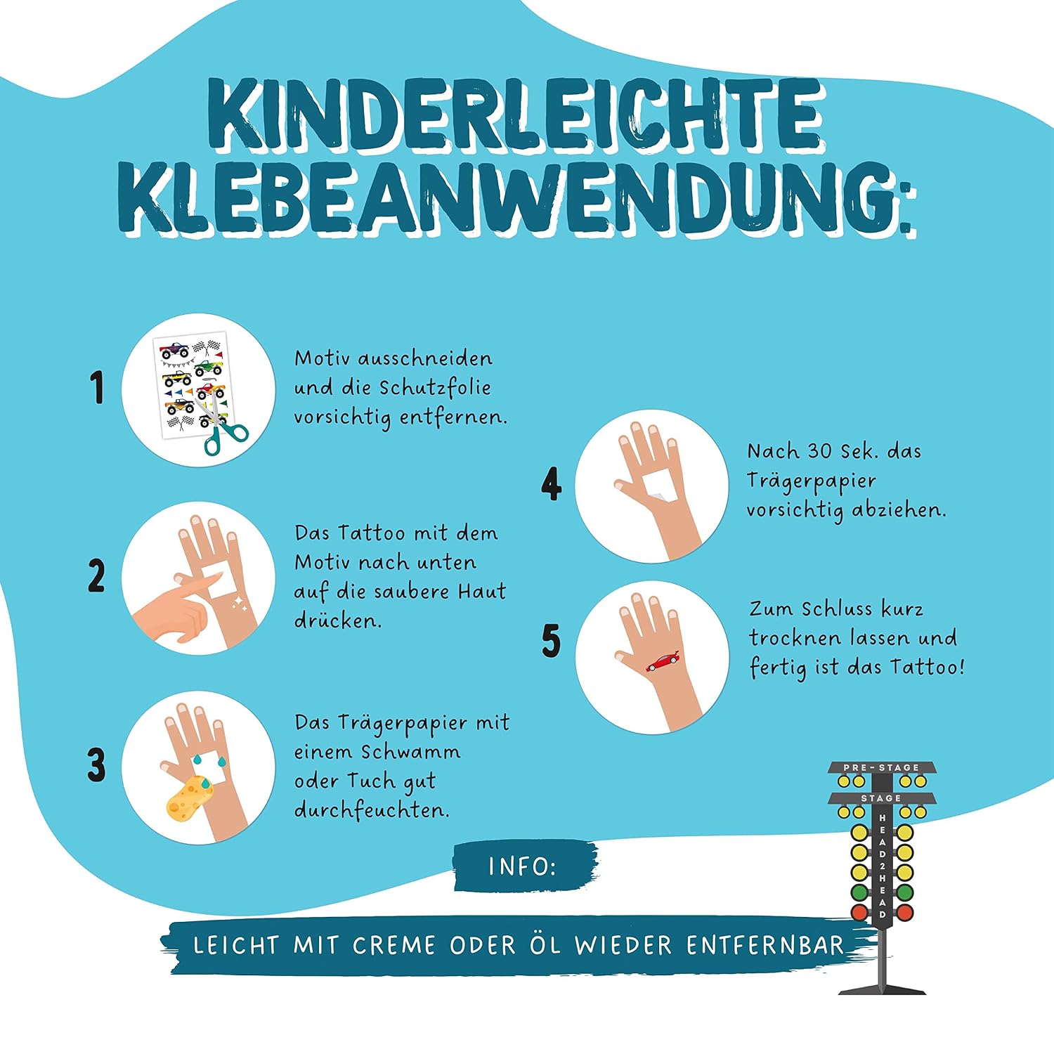 Thumbnail 3 de Papierdrachen Kindertattoos Set 25