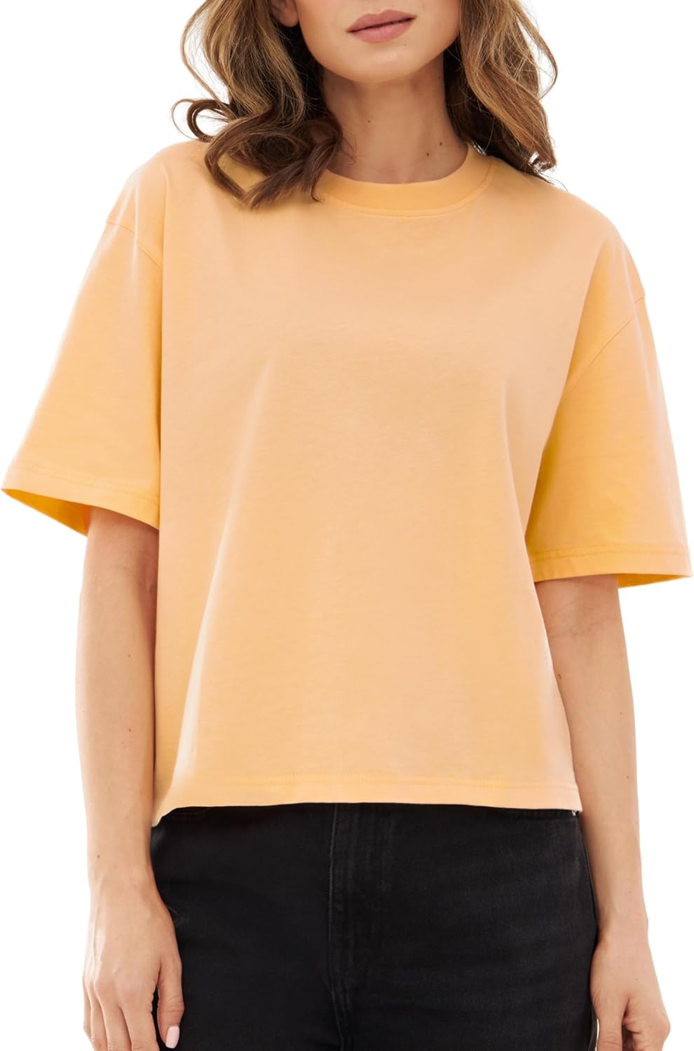 Detalle de T-shirt cropped Zoey en coton 100%
