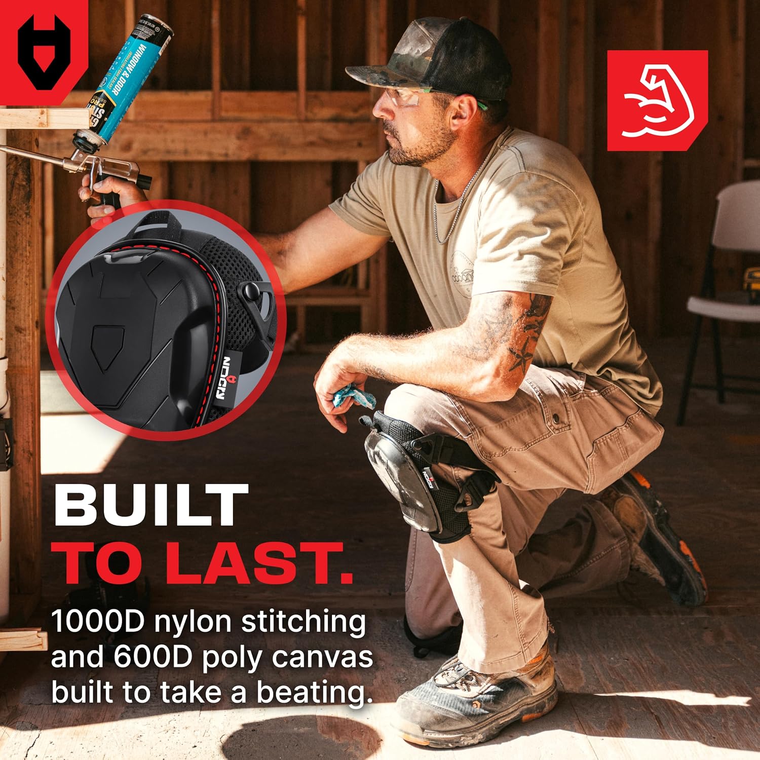 Thumbnail 6 de NoCry Professional Construction Knee Pads with Gel Foam, Ankle Support and Non-Slip Cap