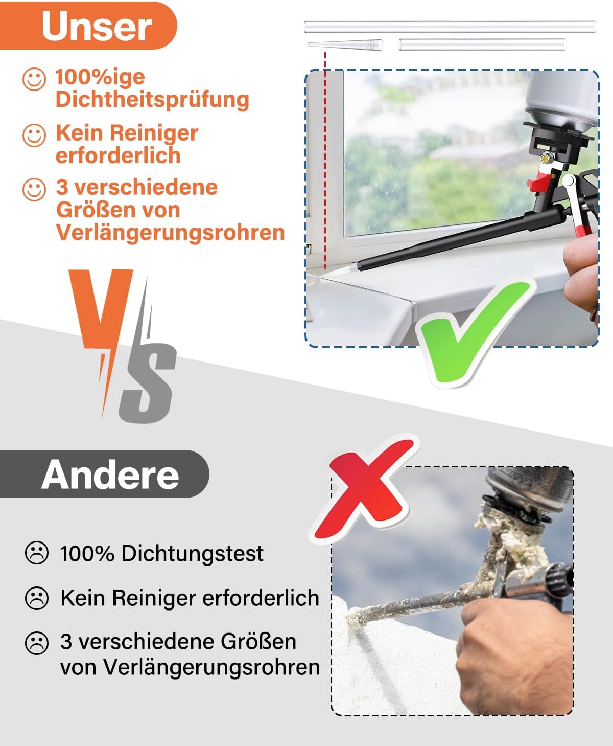 Detalle 1 de PU Schaumpistole Metall Profi Foam Gun