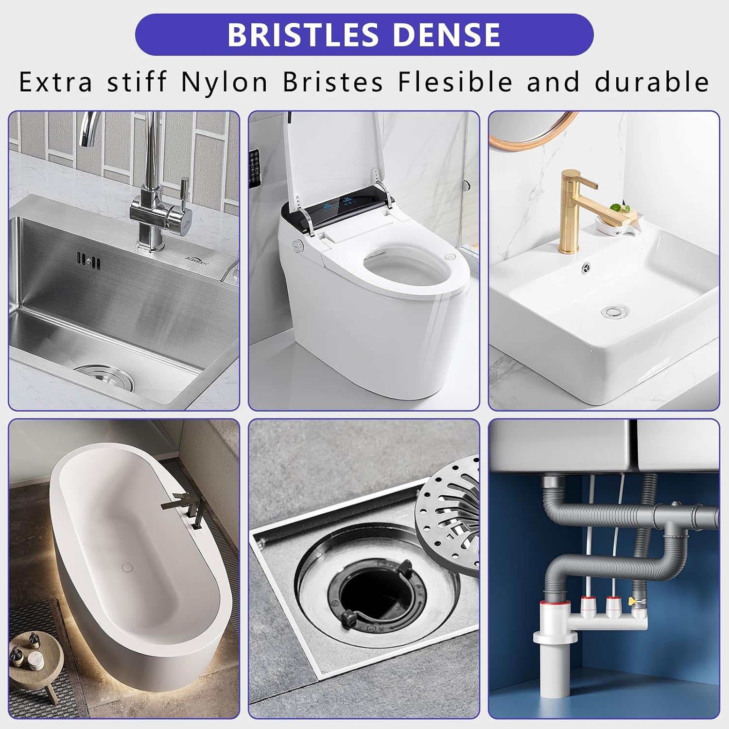 Thumbnail 3 de Drain Unblocker Tool – 6 PSC Shower Drain Unblocker Set for Kitchen, Bathroom & Shower