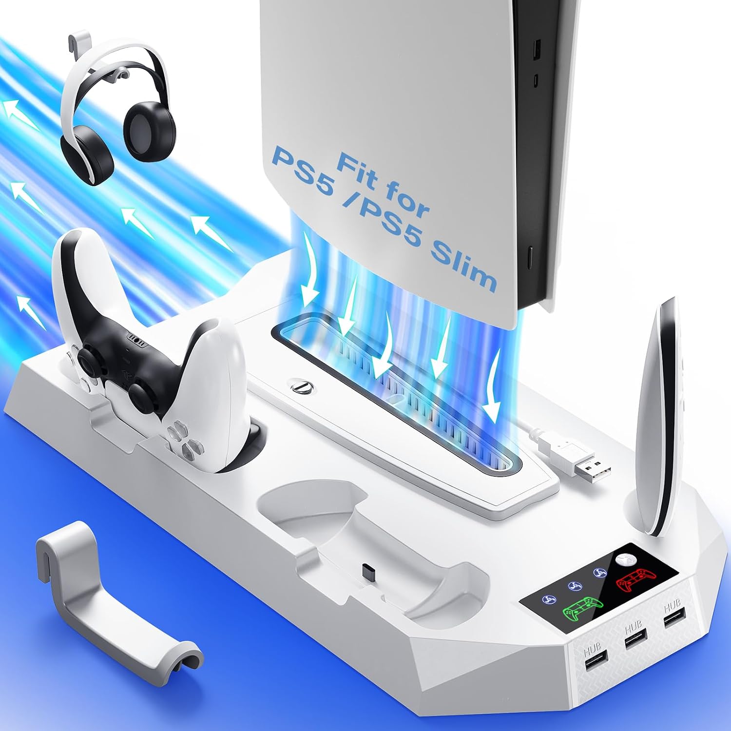 Detalle de Cooling Station for PS5 3-Level Fan