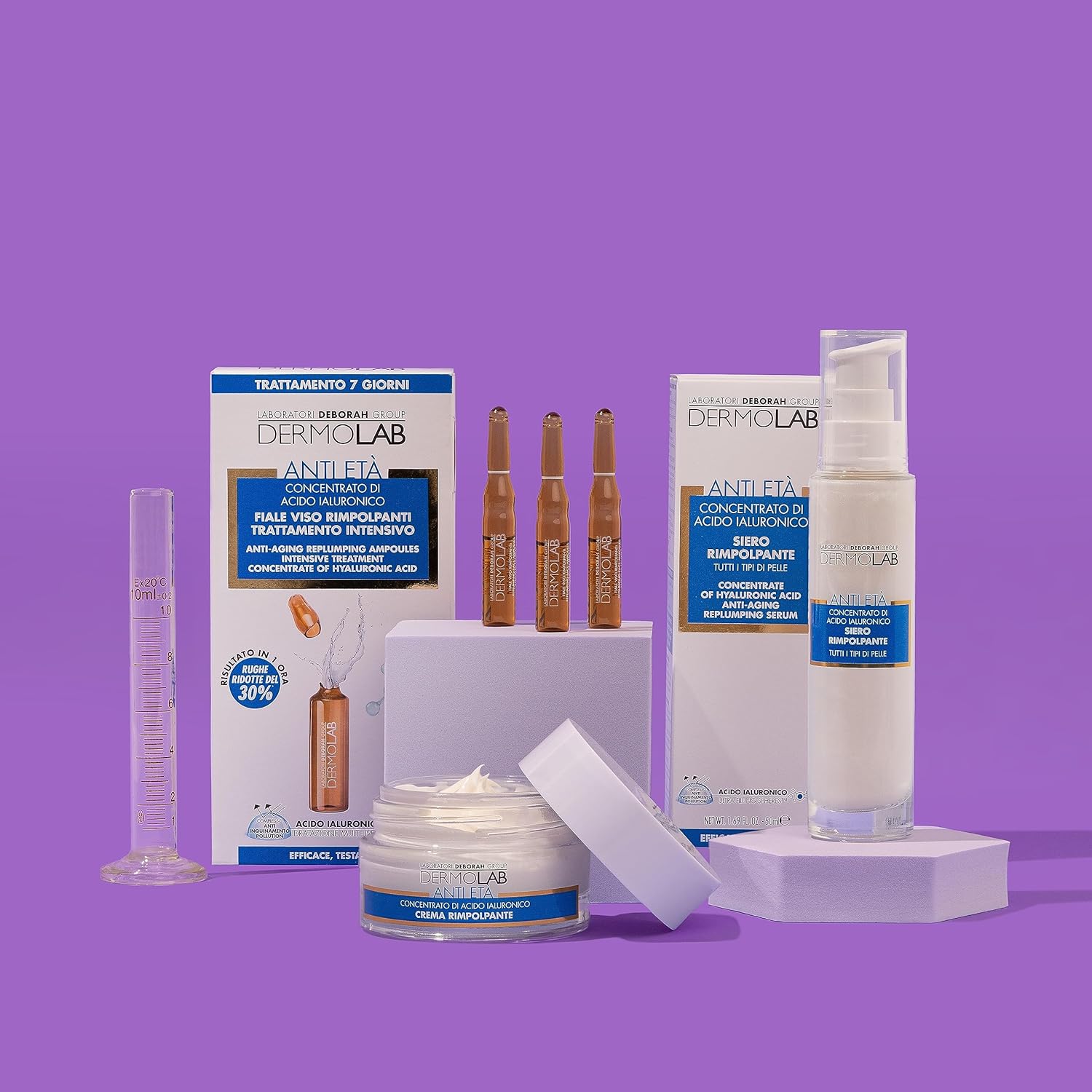 Thumbnail 3 de Dermolab Crema Viso Rimpolpante Antietà con Acido Ialuronico Effetto Filler, 50 ml