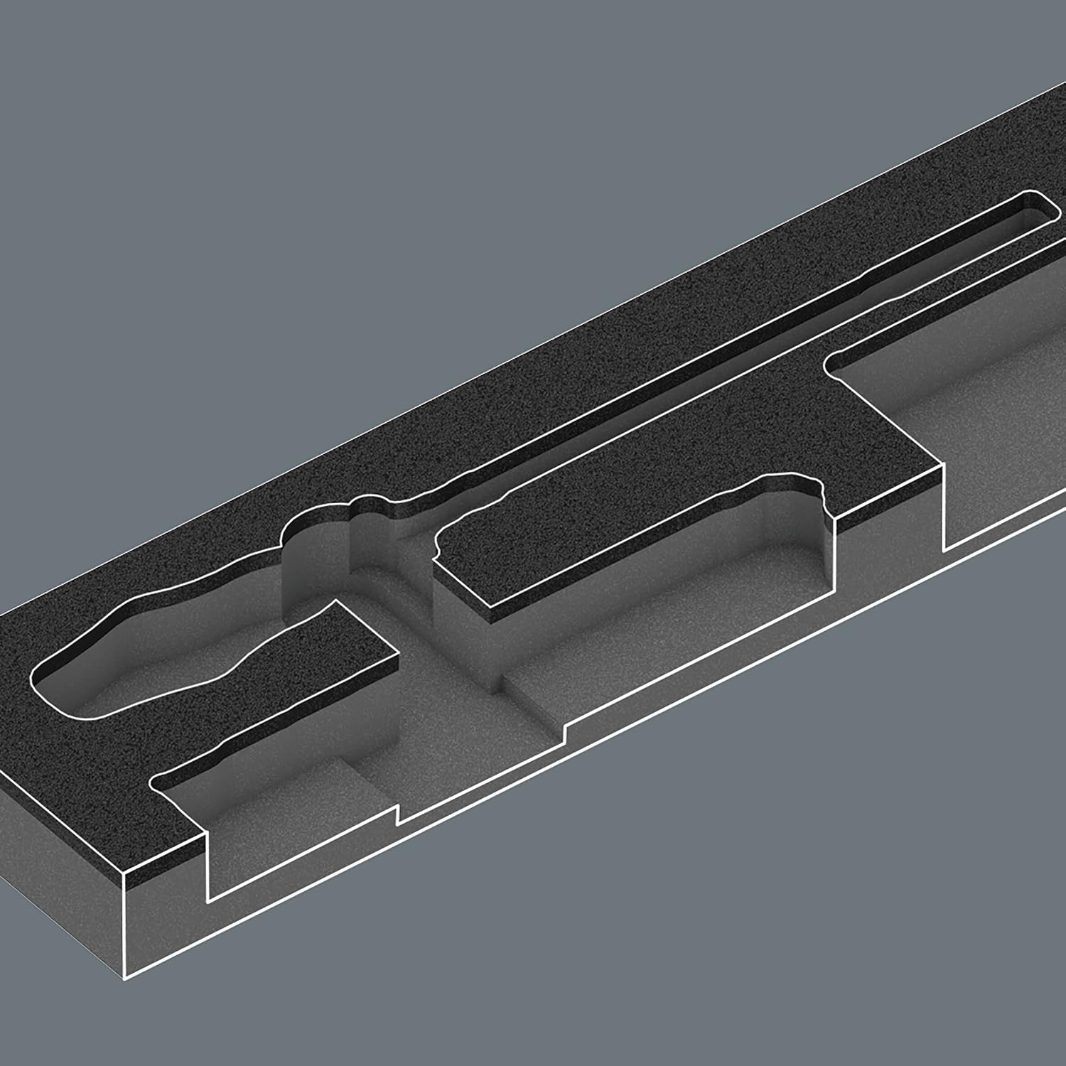 Detalle de Wera 9750 Kraftform Kompakt i Tool-Check PLUS Set 1 – wkład piankowy