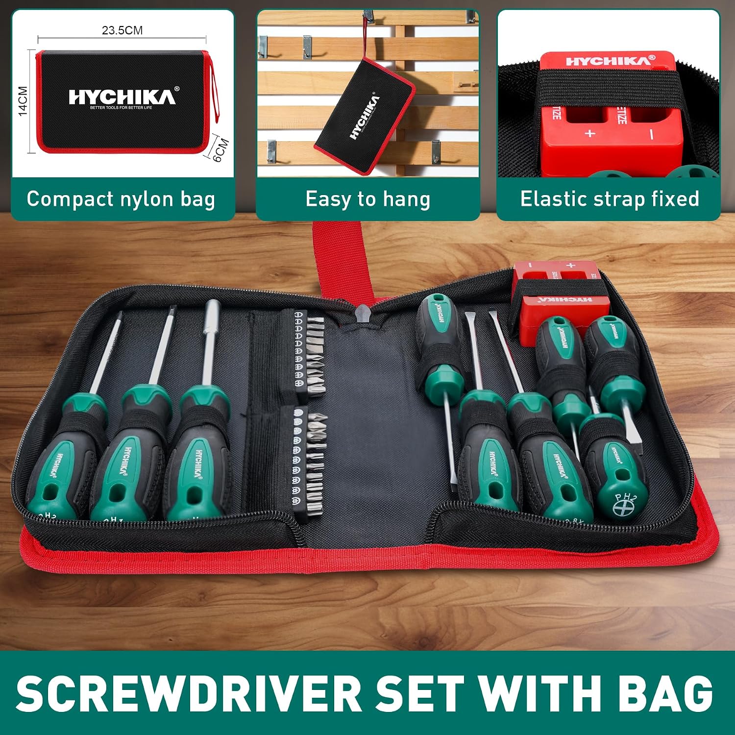 Detalle 2 de HYCHIKA Screwdriver Set 30-piece magnetic kit 🛠