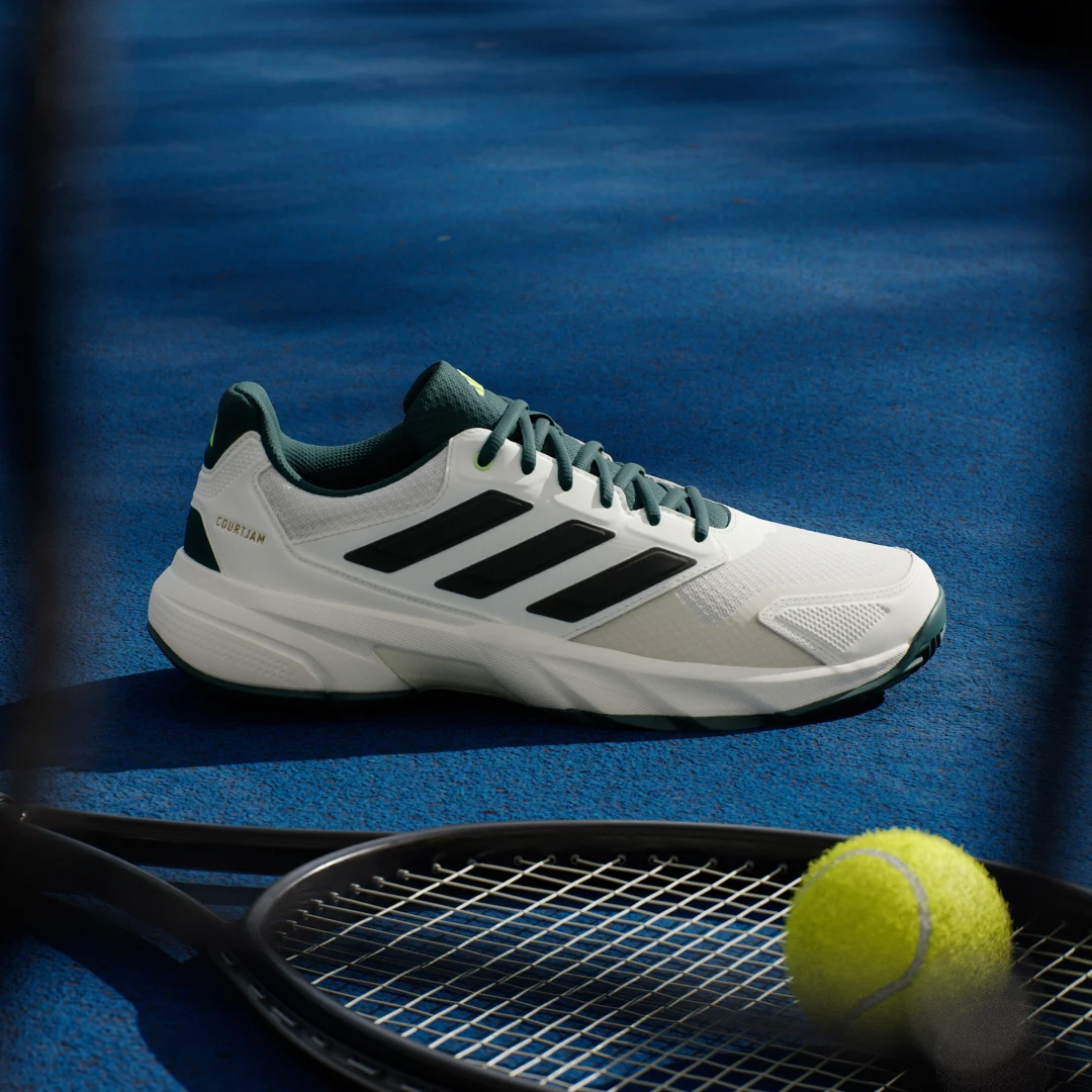 Detalle 2 de Adidas Courtjam Control 3 Tennis: zapatilla blanca para tenis, para juego en pistas