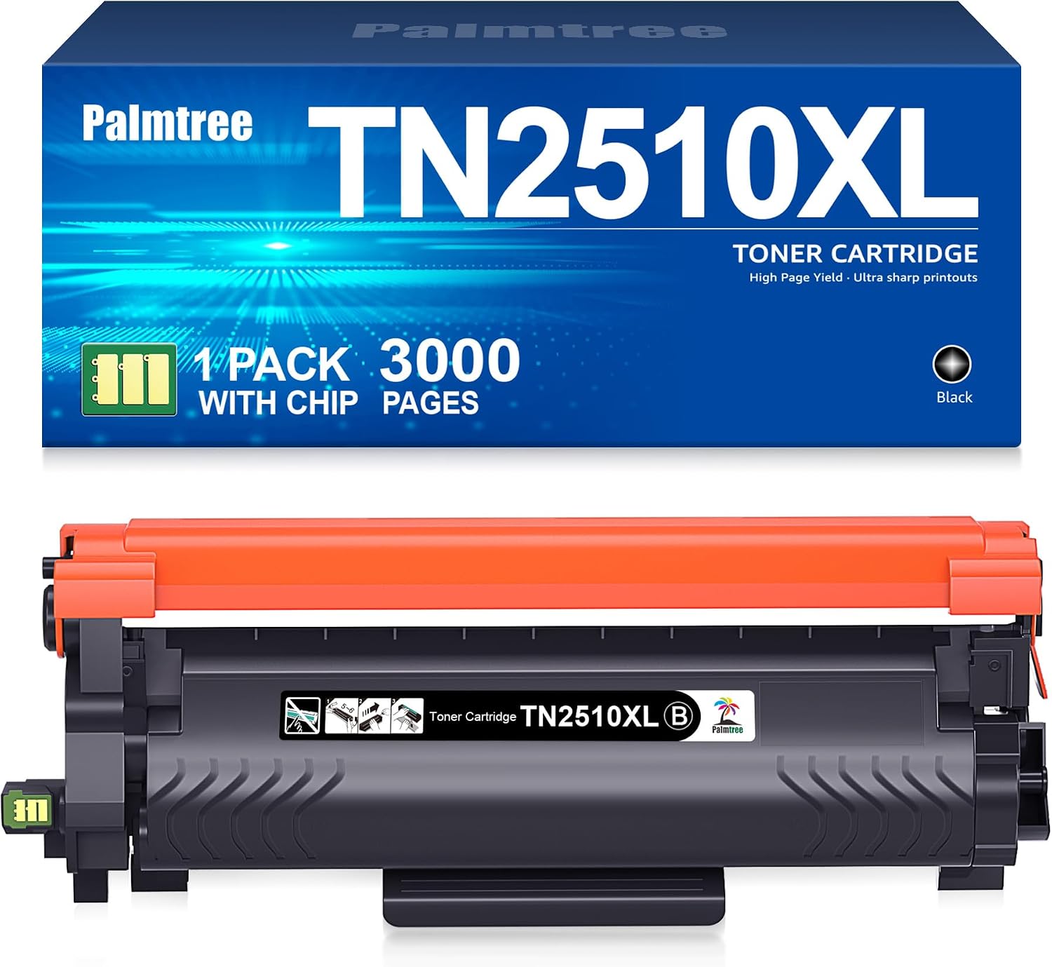 Detalle de Palmtree TN2510XL Toner for Brother TN-2510 – 3000 pages, eco-friendly option