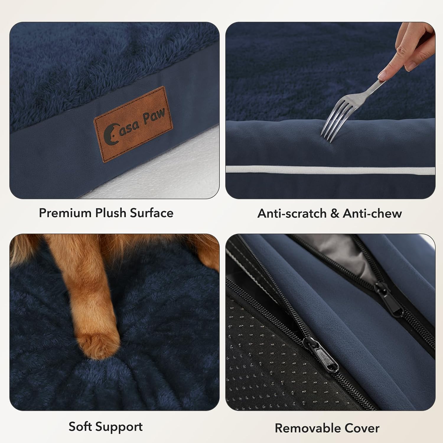Detalle 2 de Casa Paw Orthopedic Dog Bed 41x27in