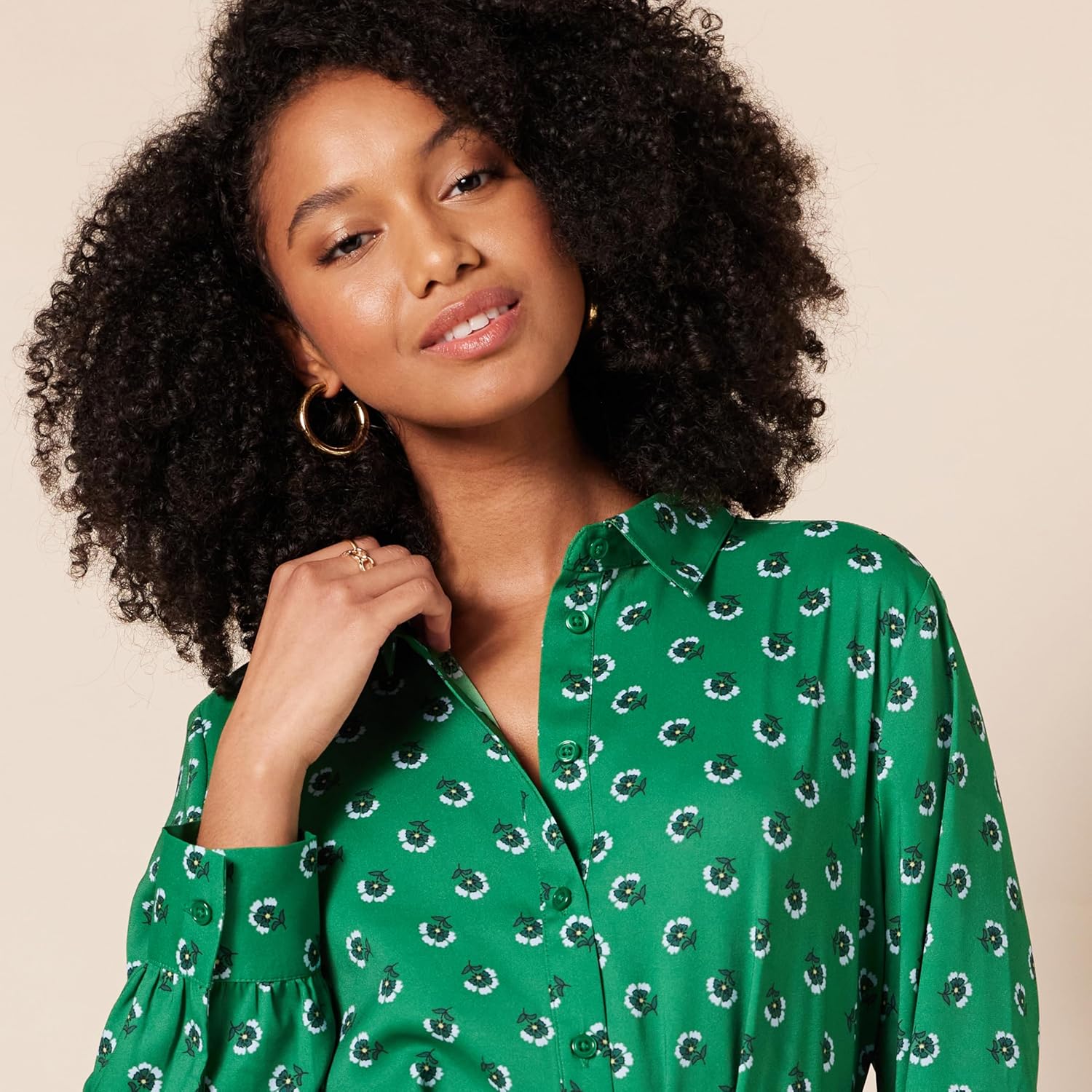 Thumbnail 2 de Amazon Essentials Women’s Long-Sleeve Midi Shirt Dress for Work and Office