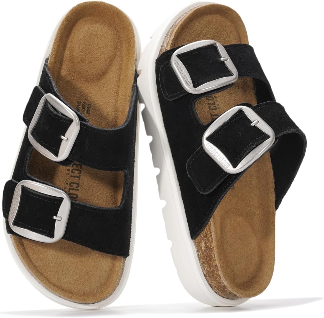 Detalle de Project Cloud Platform Sandals: Genuine Leather, Cork Footbed, 1.7-Inch Lift