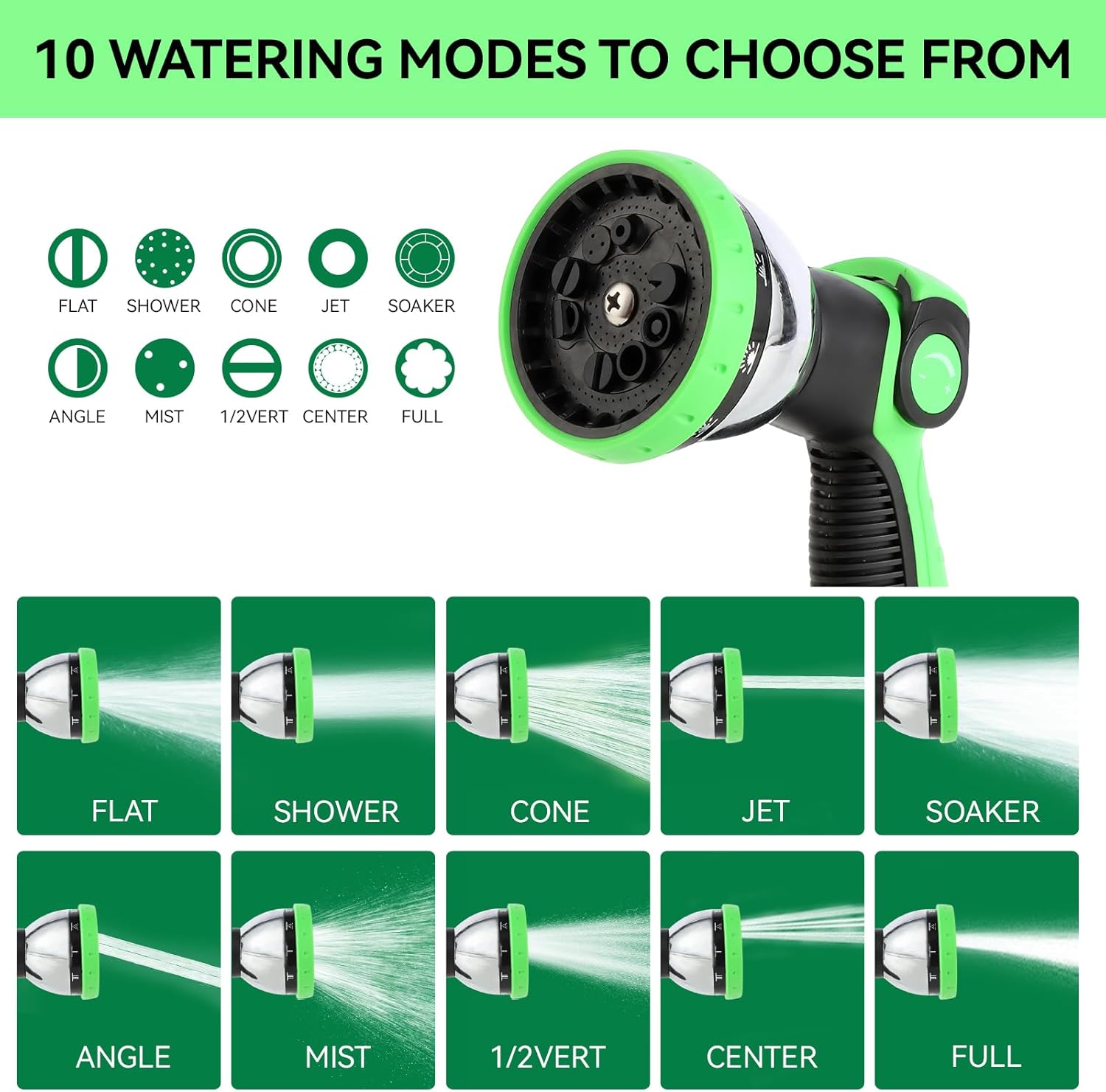 Detalle 2 de AnyEasy Garden Water Hose Nozzle 10 modes