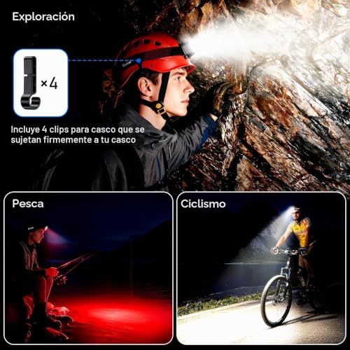 Thumbnail 8 de Blukar 2026 Gen 2, linterna frontal LED recargable con 10 modos y sensor