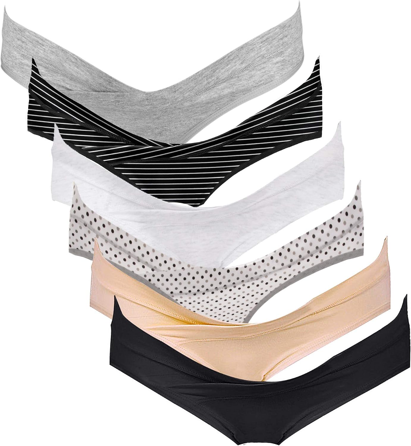 Detalle de Intimate Portal Umstandsunterhosen aus Baumwolle für Schwangerschaft & Wochenbett – 6er-Pack Bikinislips