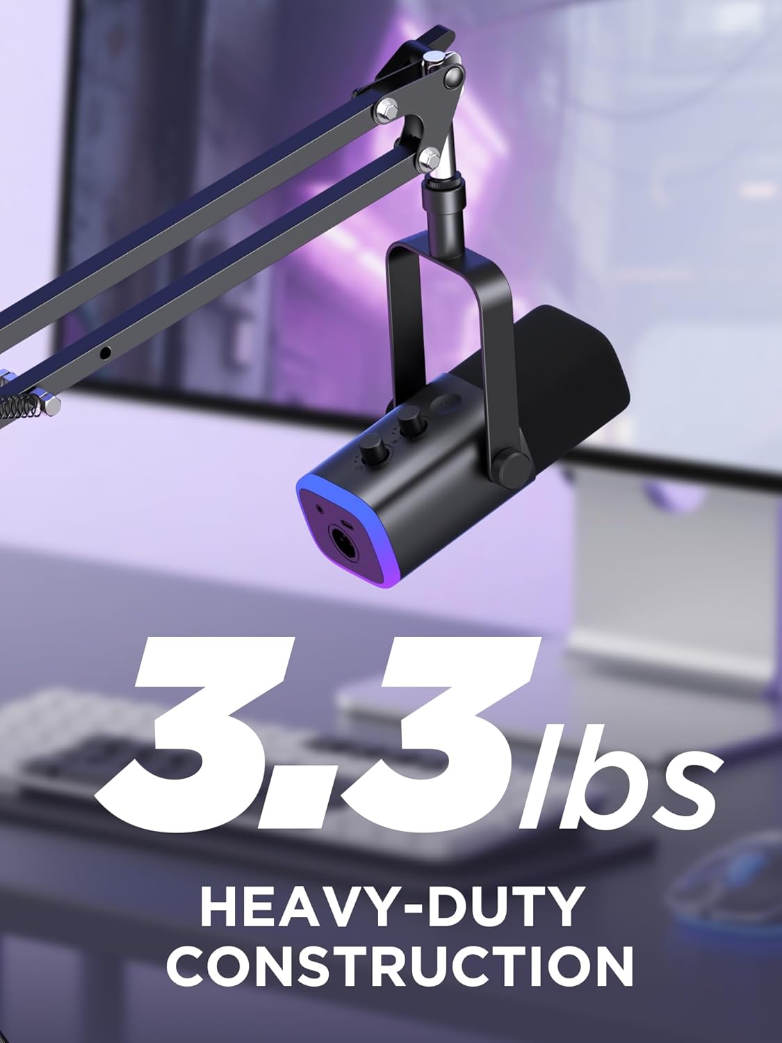 Detalle 2 de InnoGear Boom Arm Microphone Stand for Mic