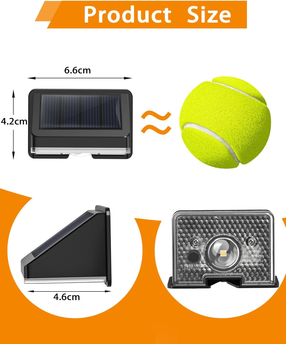 Thumbnail 2 de Delaiglow Solar Fence Lights Outdoor 8 Pack: Warm White 3000K, IP67 Waterproof