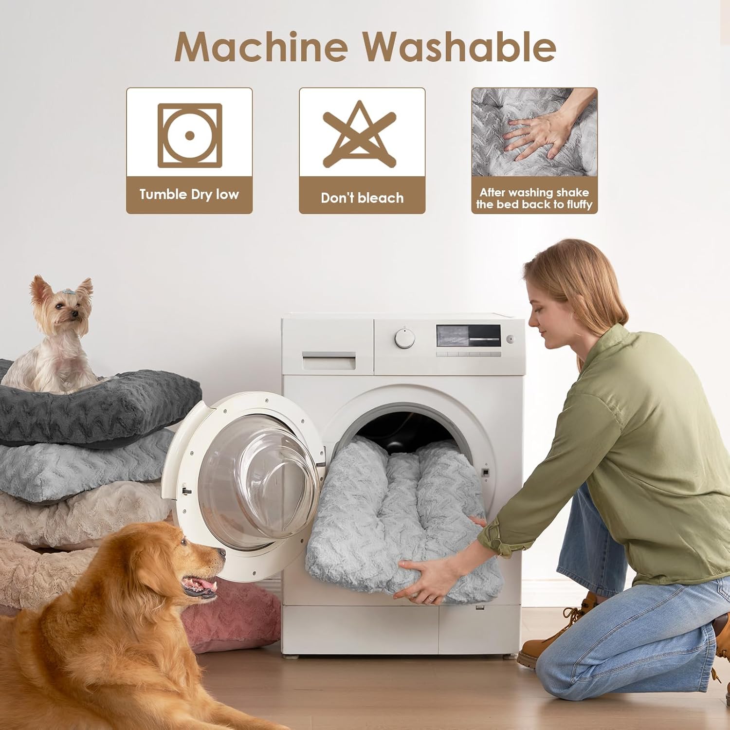 Thumbnail 5 de EHEYCIGA Hundebett XL 104x68cm