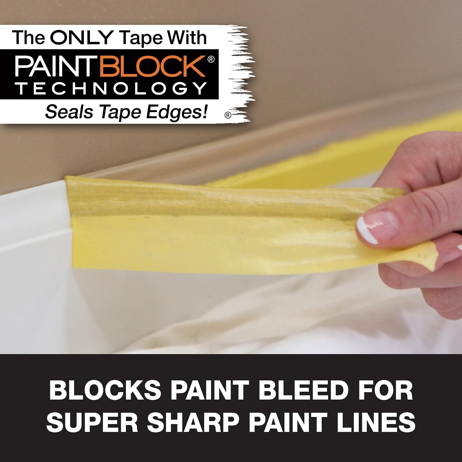 Detalle de FrogTape Delicate Surface Masking Tape (36mm x 55m) – Pack of 4 for sharp lines