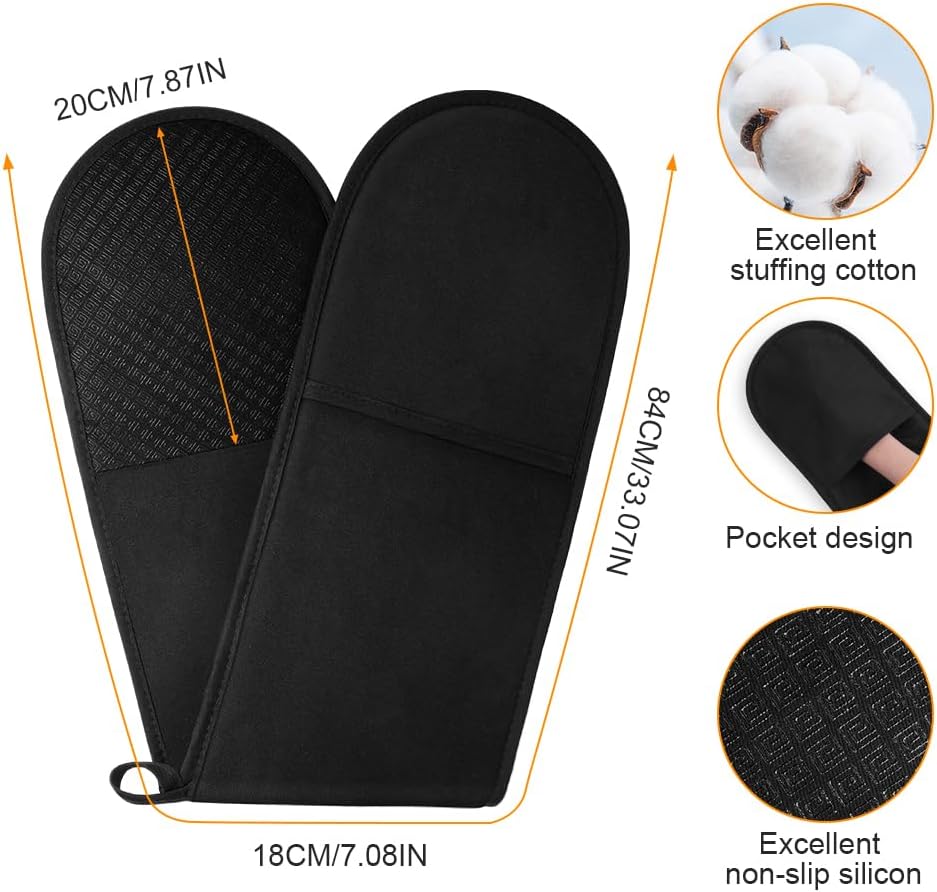 Detalle 2 de AUAUY Double Oven Gloves 250°C heat-resistant