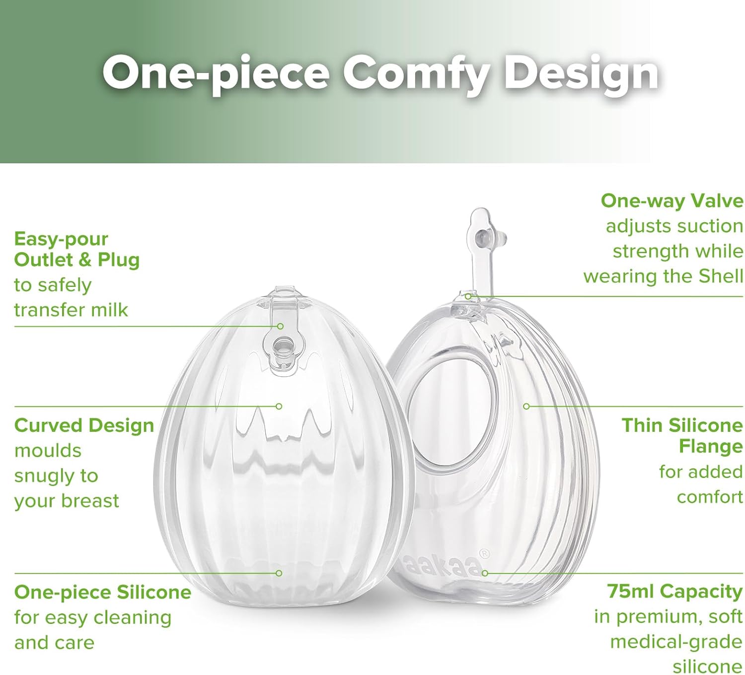 Thumbnail 5 de Ensemble haakaa 2 en 1 : tire-lait portable en silicone avec sac de stérilisateur (lot de 2 pompes de 75 ml)