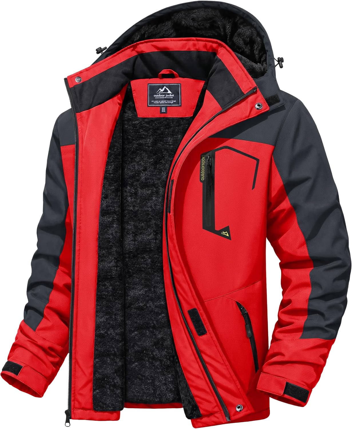 Detalle de MAGCOMSEN MCS816-97 Men's Fleece-Lined Water-Resistant Ski Parka