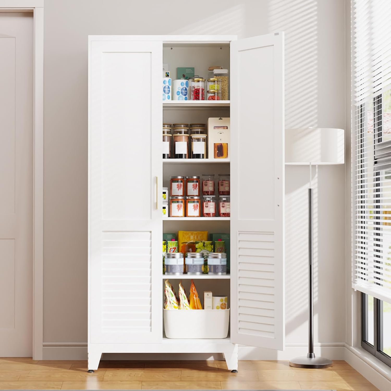 Detalle de Metal Pantry Cabinet 71-inch