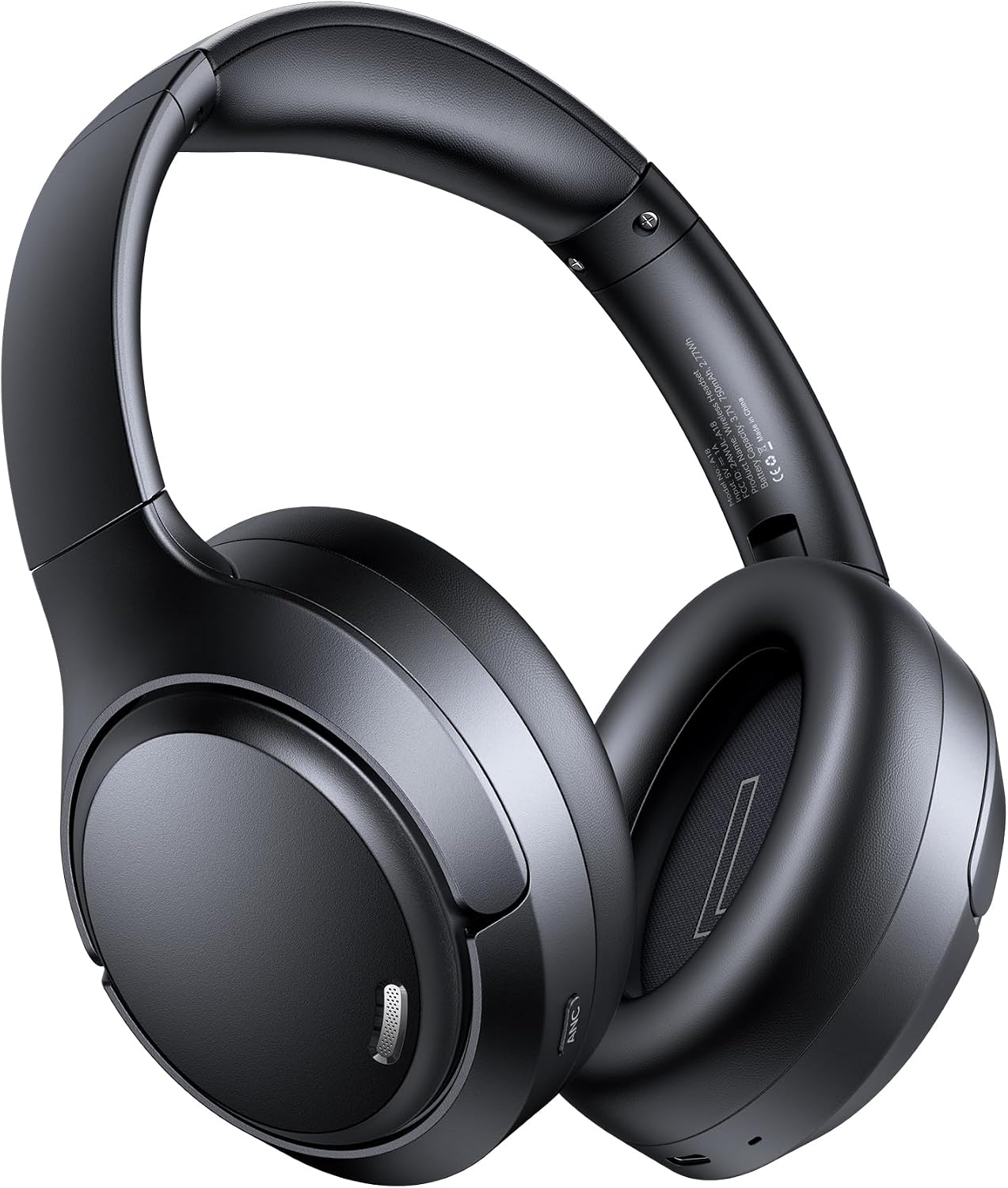 Detalle de TAGRY A18 Classic Black-1013 Over-Ear Headphones with Hybrid ANC and 120-Hour Playtime