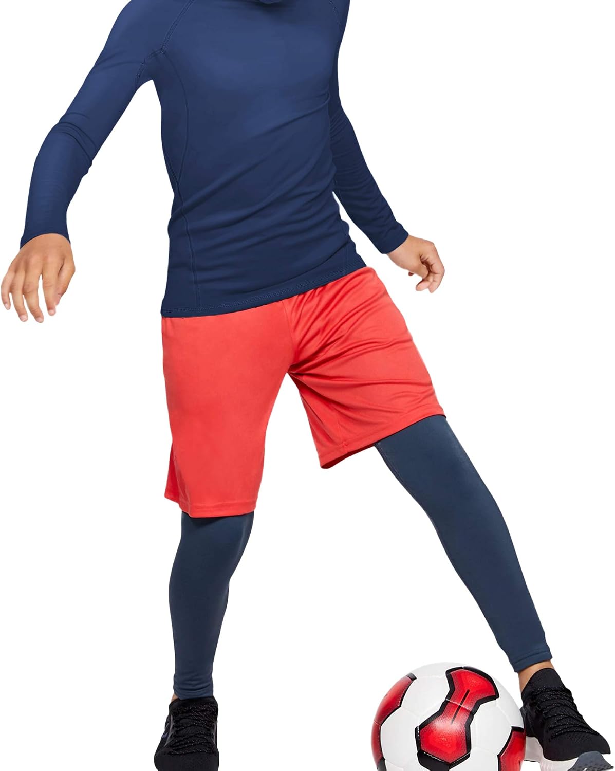 Detalle de TELALEO Boys' Compression Shirt, Polyester and Spandex