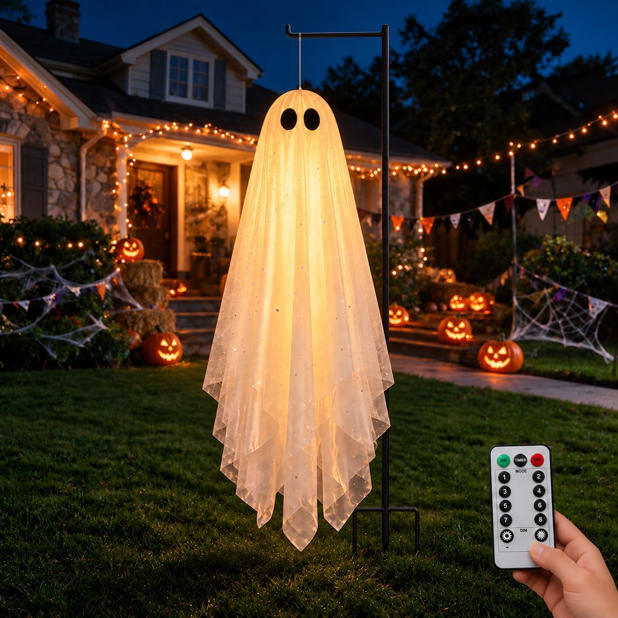 Detalle 2 de Nagudenfo Ghost1.2-D-R-S 47-Inch Halloween Ghost with Remote Timer