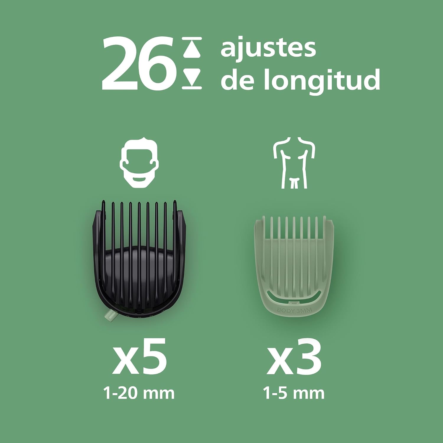 Detalle de Philips MG7961/15 Recortadora 17 en 1 26 longitudes