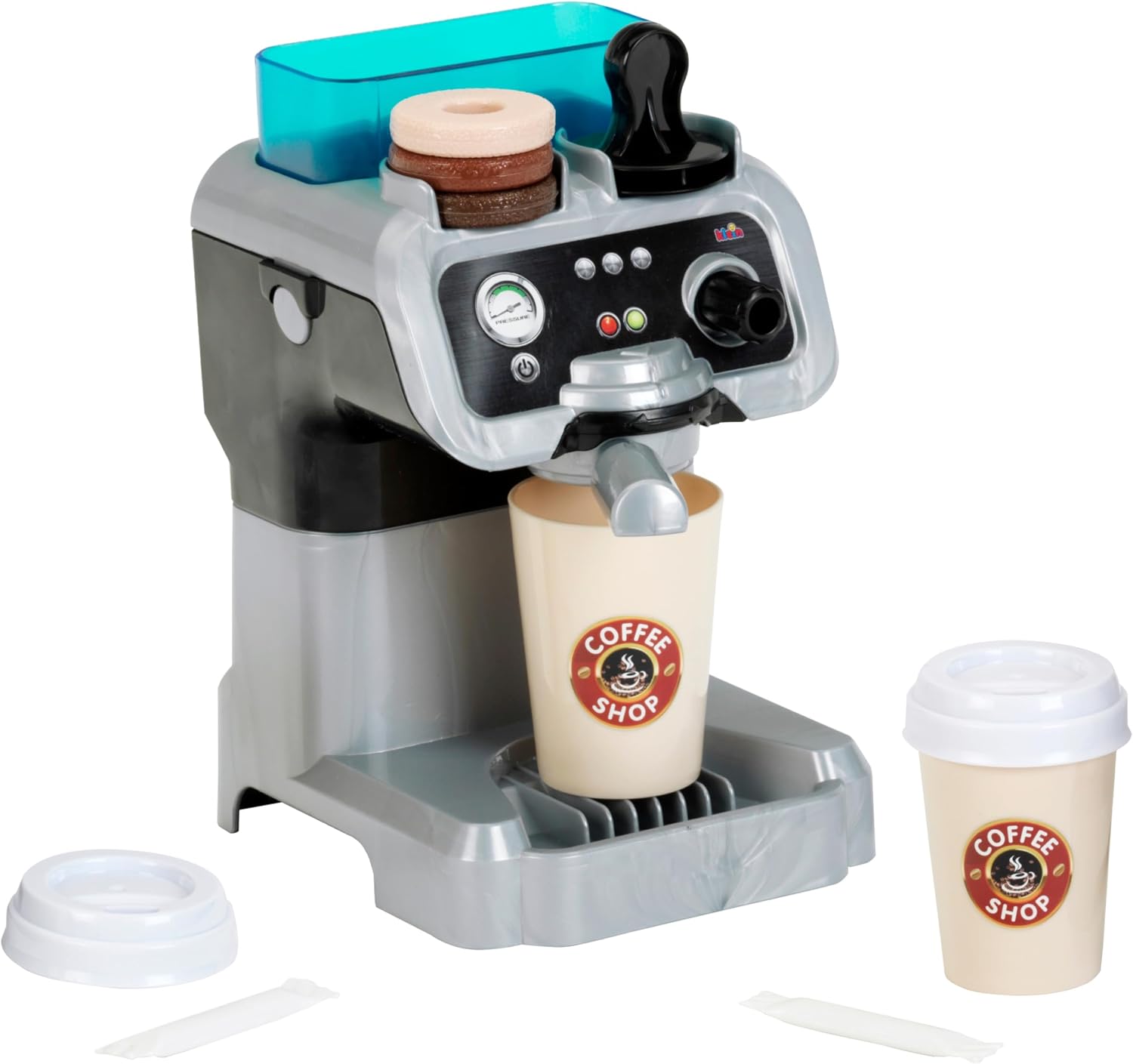 Detalle de Kinder-Kaffeemaschine Theo Klein 9510 Barista mit Wassertank und Durchlauffunktion ab 3 Jahren