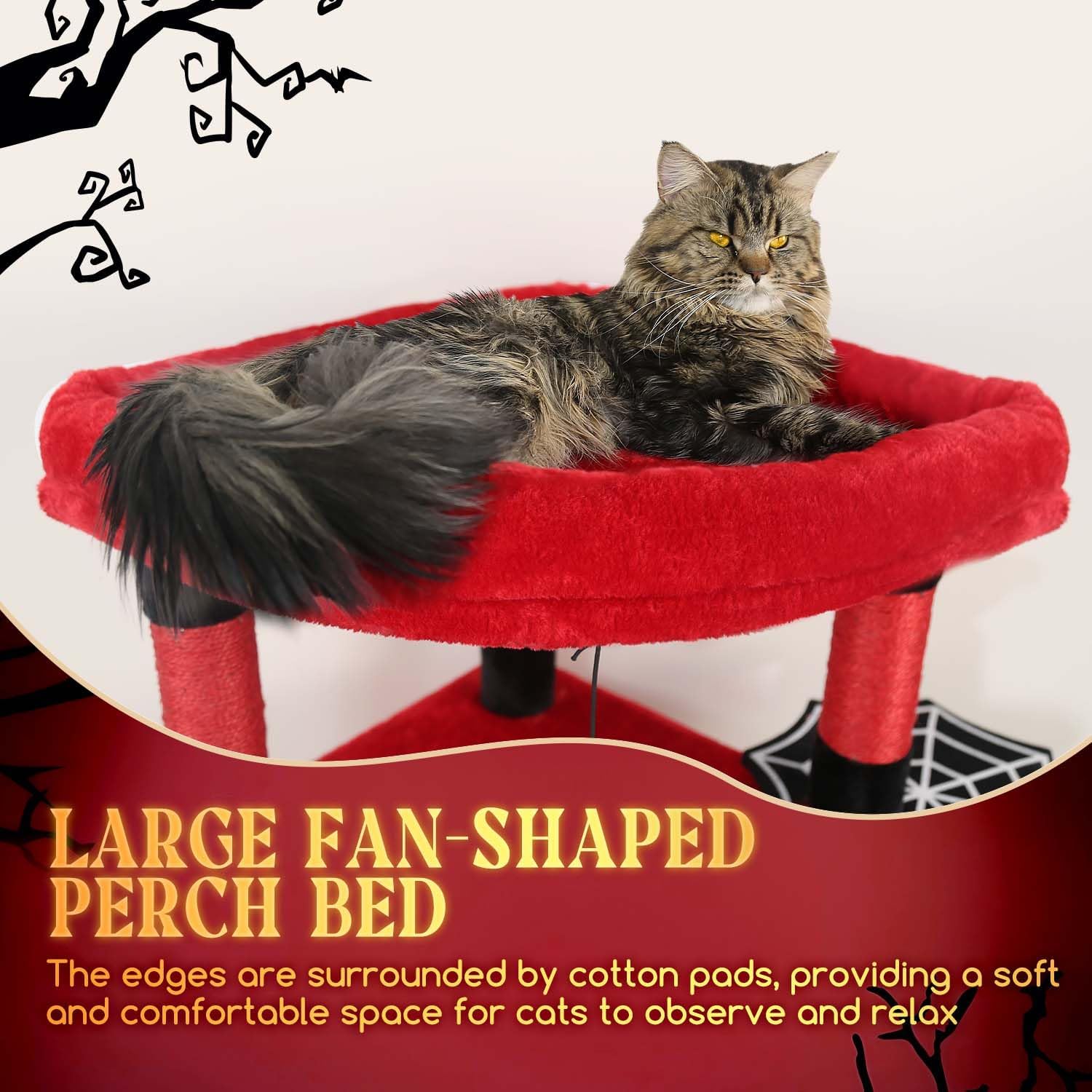 Thumbnail 1 de Globlazer Gothic Corner Cat Tower with Sisal Post and Lounger 🐱