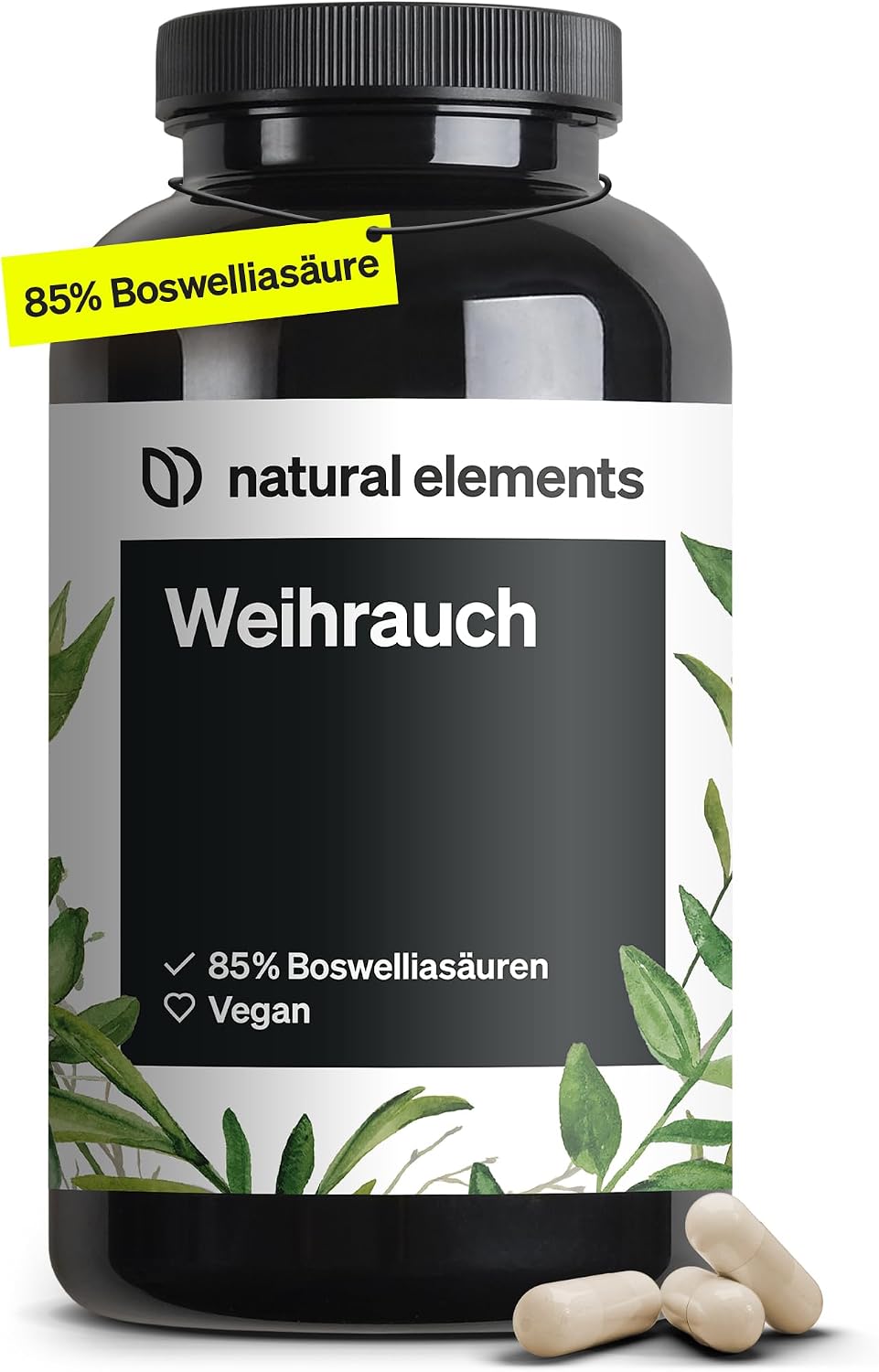 Detalle de natural elements Weihrauch Kapseln 1176 mg Extrakt – 85% Boswelliasäuren