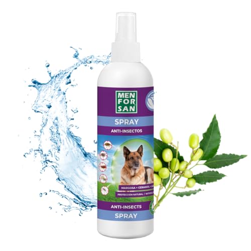 Detalle de MENFORSAN Spray Anti-Insectos Repelente para Perros (Geraniol y Lavandino) 250 ml