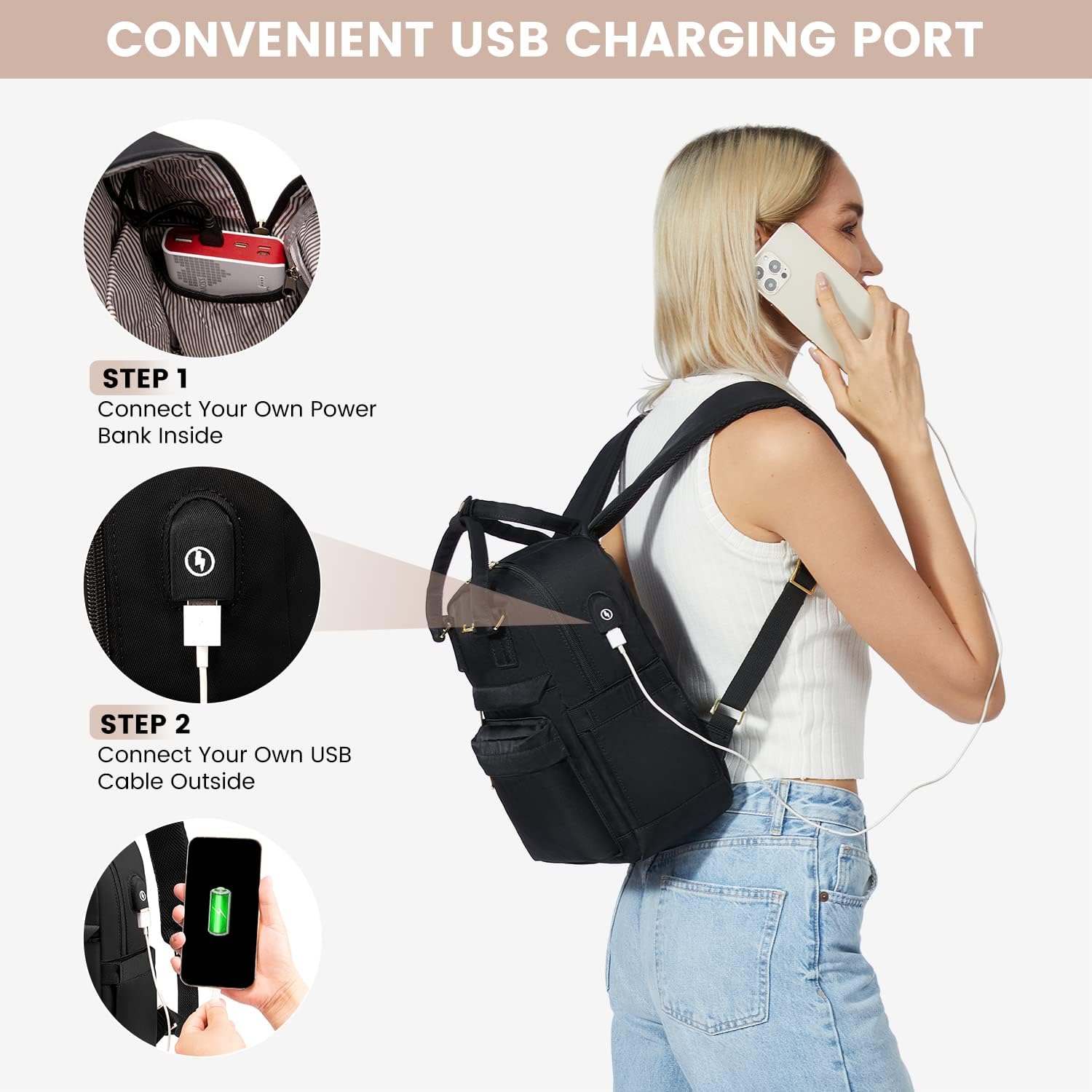 Thumbnail 3 de LOVEVOOK mini rucksack bag, 23 x 31 cm