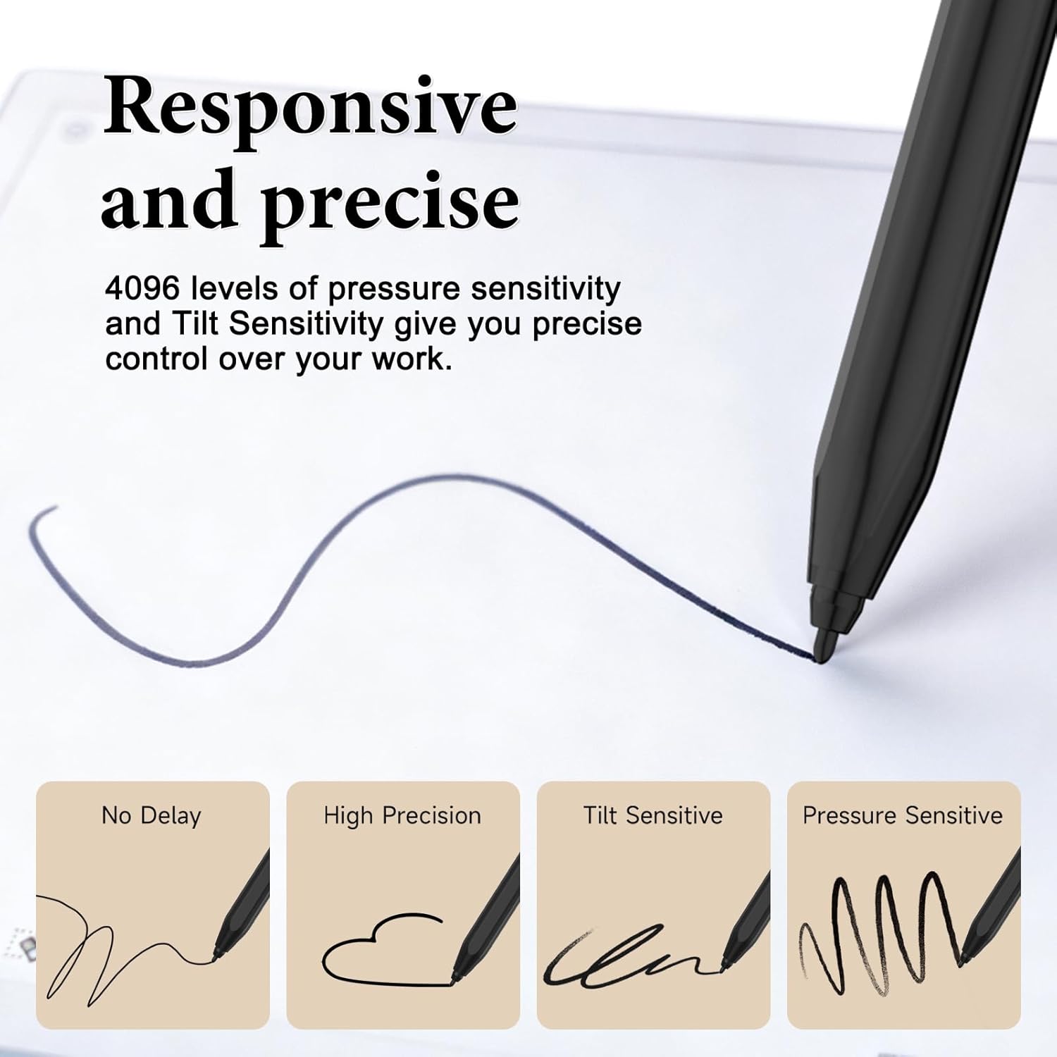 Thumbnail 2 de EMR Pen for reMarkable 2 & Kindle Scribe – Magnetic stylus with eraser and 5 nib tips