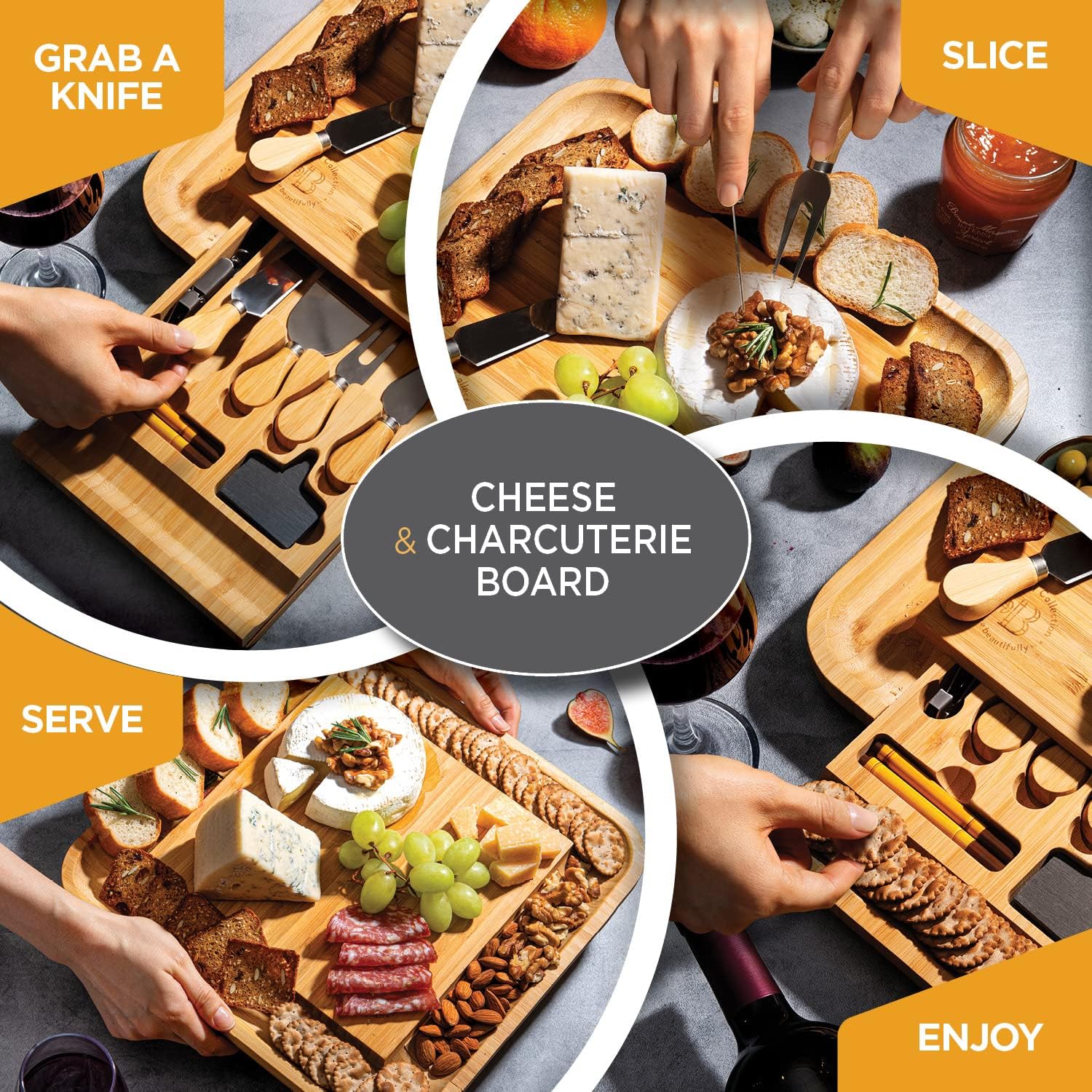 Detalle 2 de Bamboo Charcuterie Board Gift Set 2025 🧀