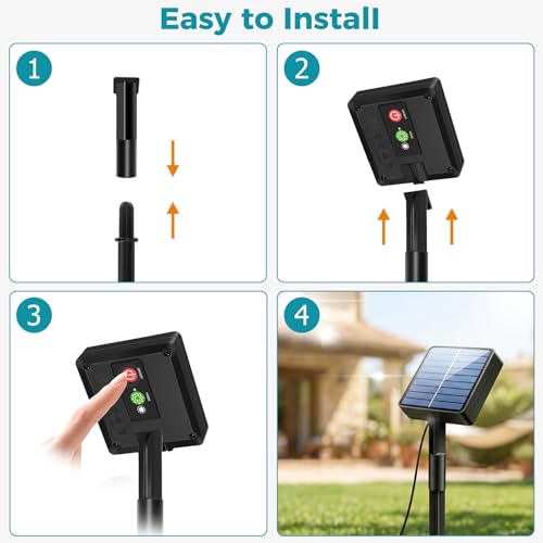 Detalle de kolpop Solar Lichterkette Outdoor 12M – wetterfest, 120 LED, 14 m Gesamtlänge