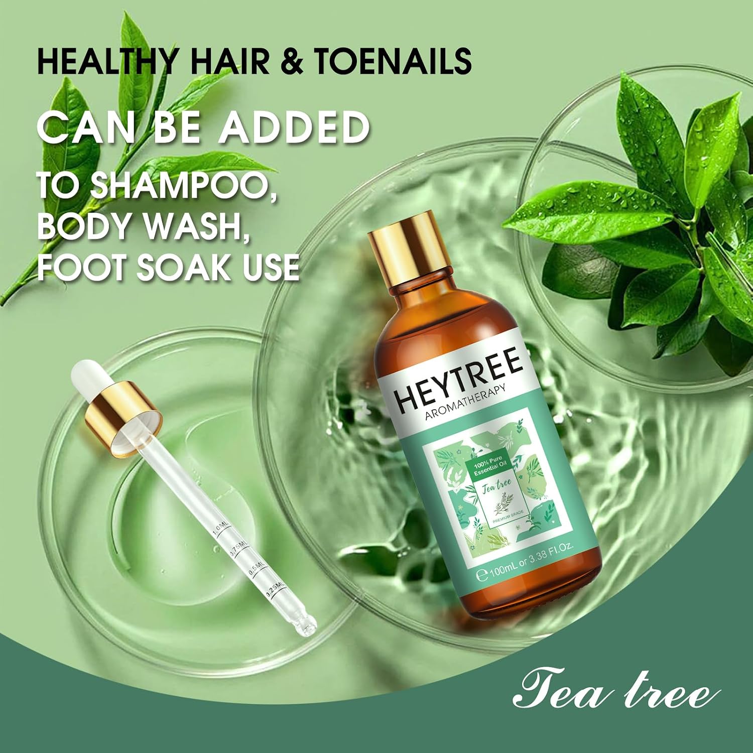 Detalle de Tea tree essential oil 100 ml for skin