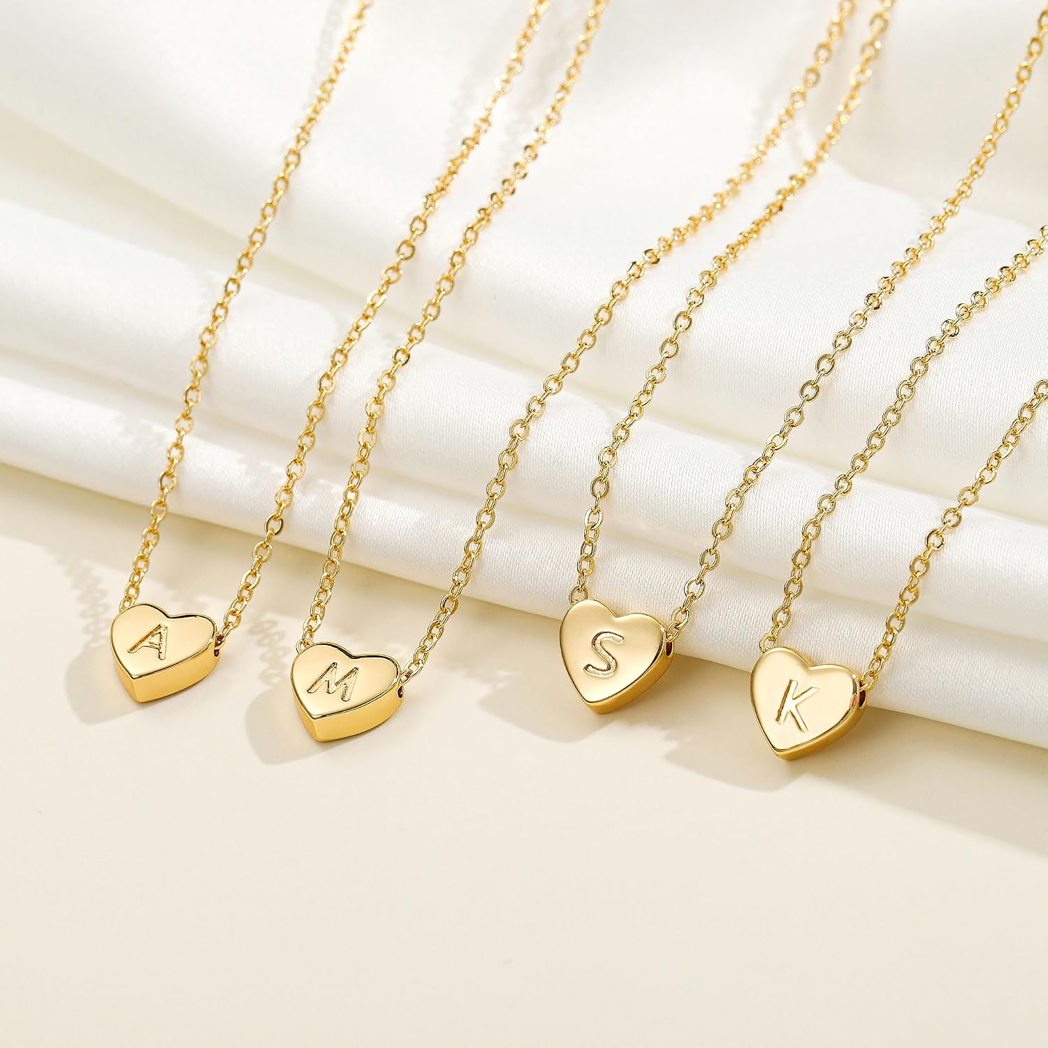 Thumbnail 6 de TINGN Cuore Initial Collane: Collana con Cuore e Lettera R in oro riempito 14K per Donne e Ragazze