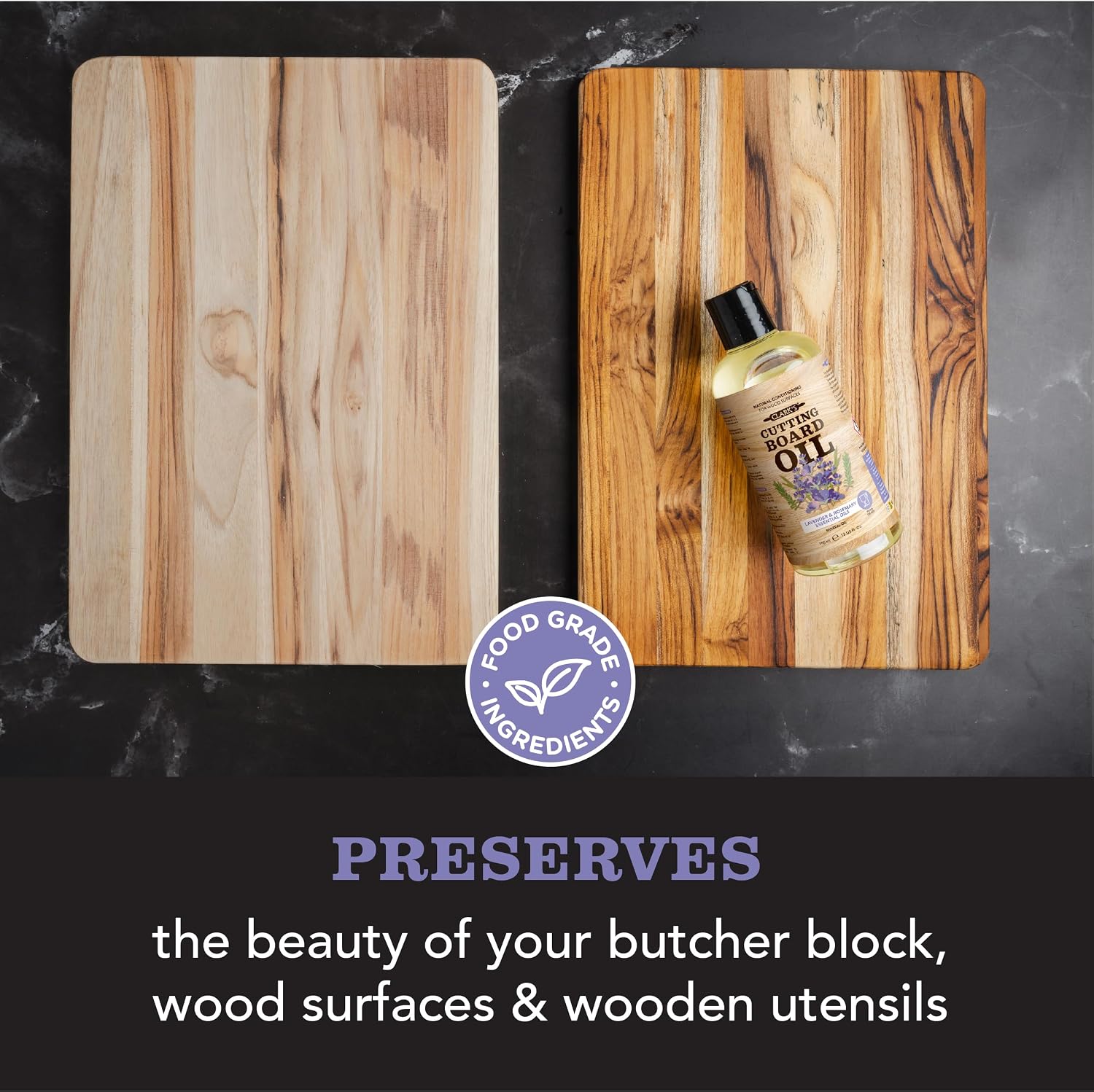Thumbnail 1 de CLARK'S Cutting Board Oil with Lavender & Rosemary, 12oz 🪵