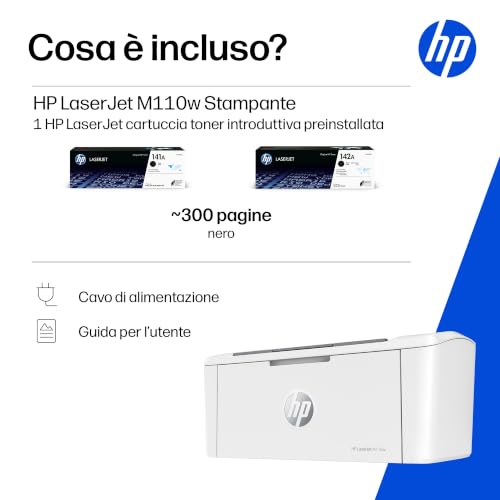 Thumbnail 8 de HP LaserJet M110w 7MD66F: stampante laser monocromatica 20 ppm con connettività Wi‑Fi e HP Smart