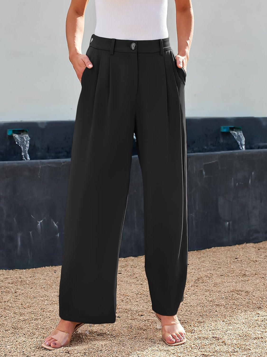 Thumbnail 2 de LILLUSORY Wide Leg Dress Pants for Women: High-Waisted, Dressy Trousers