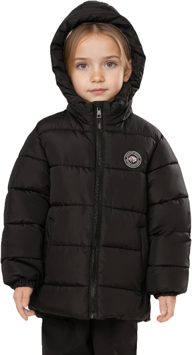 Thumbnail 3 de Sunny Sprout Manteau d'hiver avec capuche pour fillette – Doudoune épaisse doublée polaire et manches coupe-vent