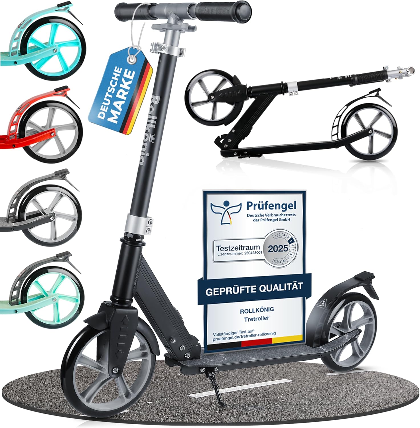 Detalle de Rollkönig Scooter für Kinder ab 5 Jahren