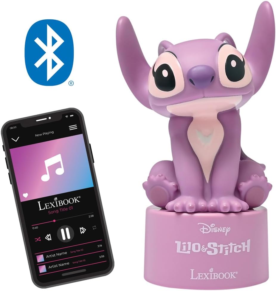 Thumbnail 1 de Lexibook Disney Stitch — Enceinte Bluetooth Veilleuse Angel, Rose (NS02D1)