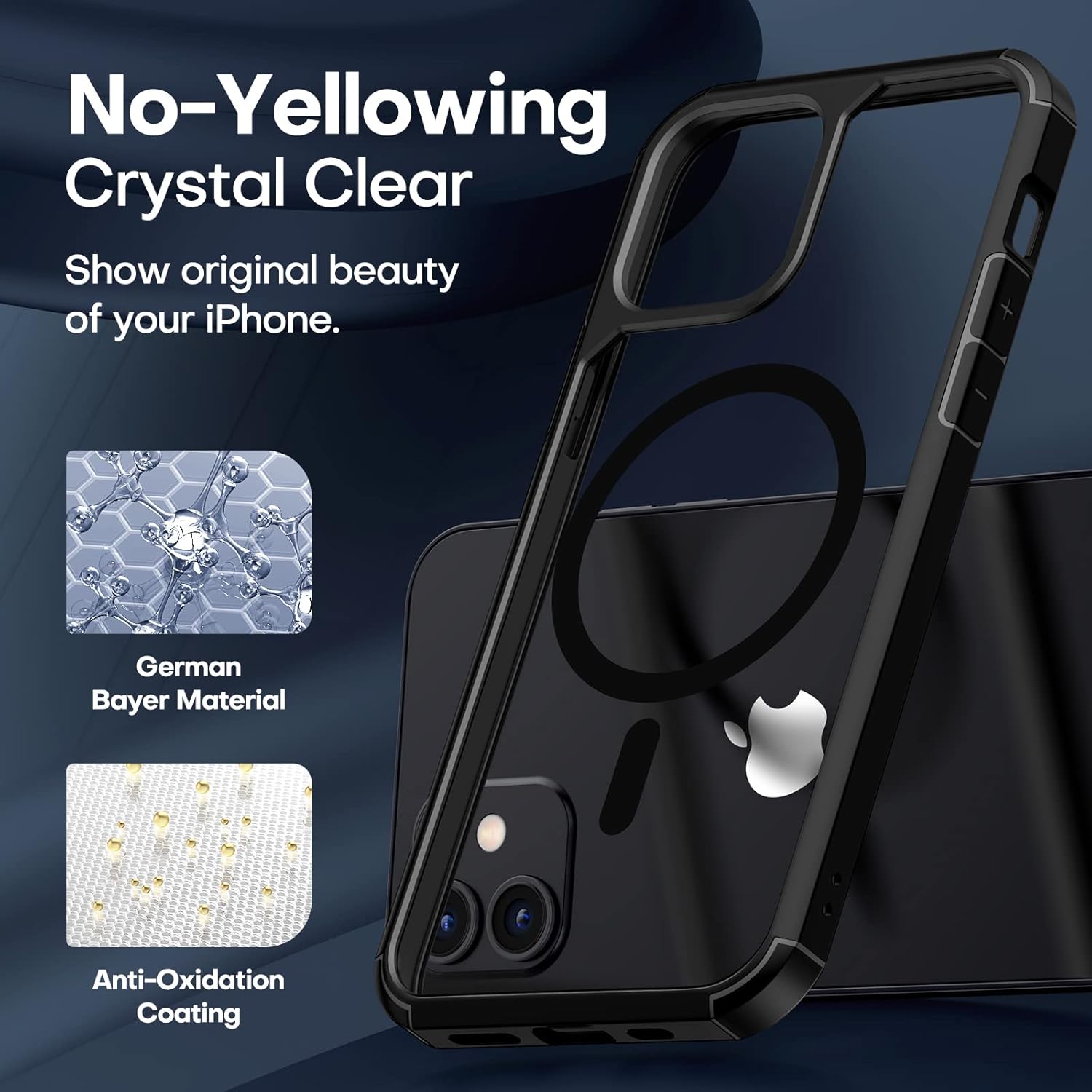 Thumbnail 5 de TAURI Magnetic Case for iPhone 12/12 Pro with Screen Protector – Military-Grade, Not Yellowing, Slim & Shockproof