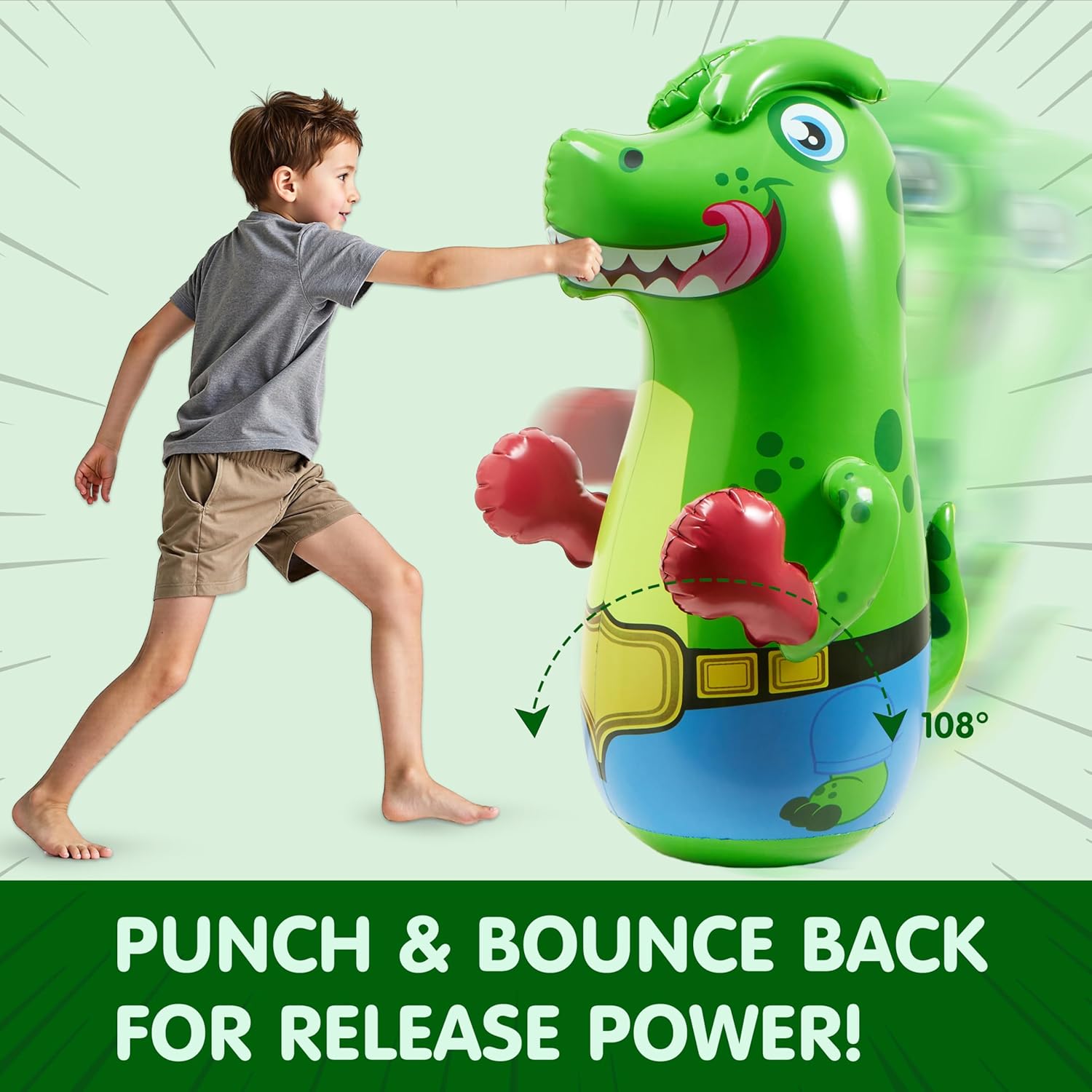 Detalle de SYNCFUN Inflatable Punching Bag 47 in Bopper