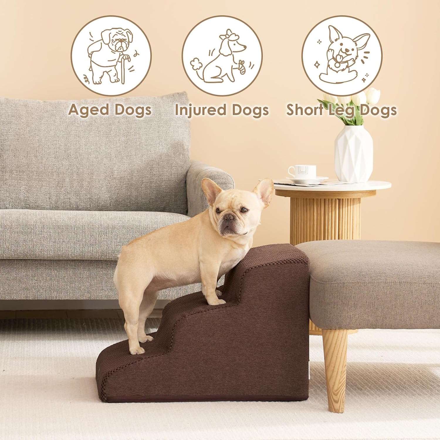 Detalle 2 de EHEYCIGA Hundetreppe 40 cm Hoch 🐾
