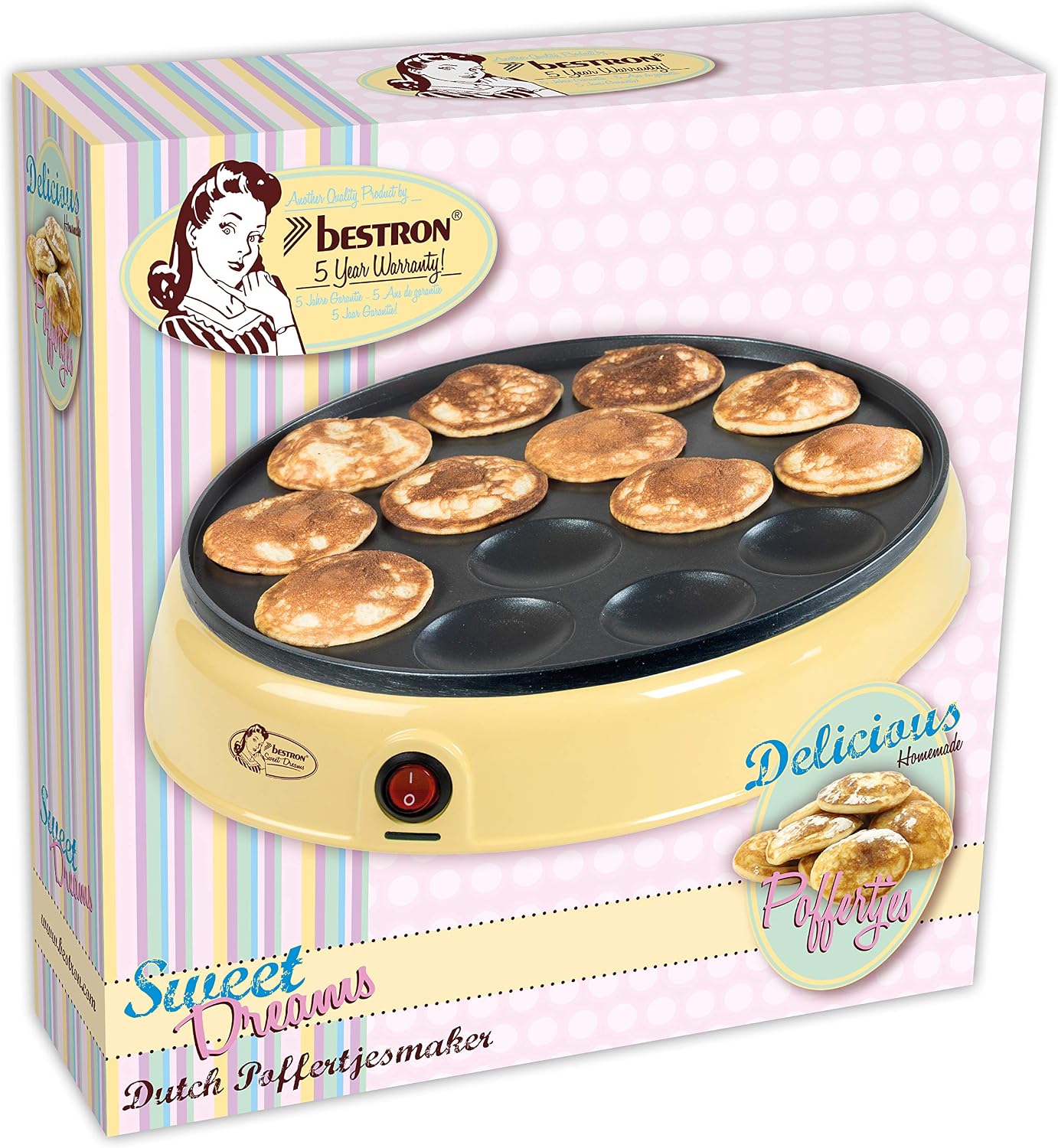 Thumbnail 4 de Bestron Poffertjes Maker 800 W mini pancakes